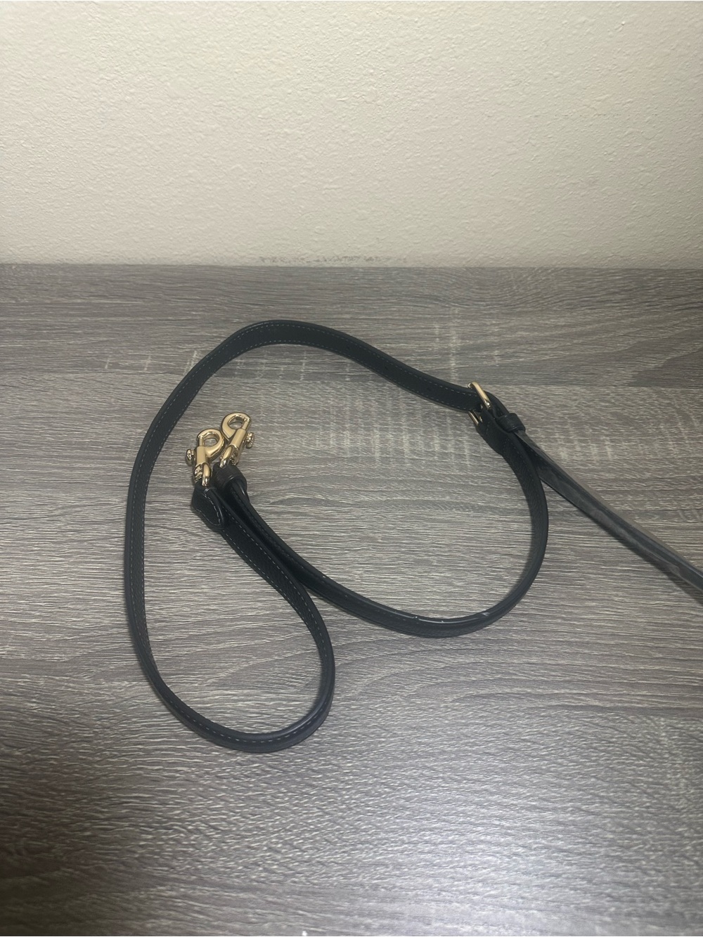 Coach Adjustable Black Shoulder Bag Strap with Gold Hardware L 36-42 inches